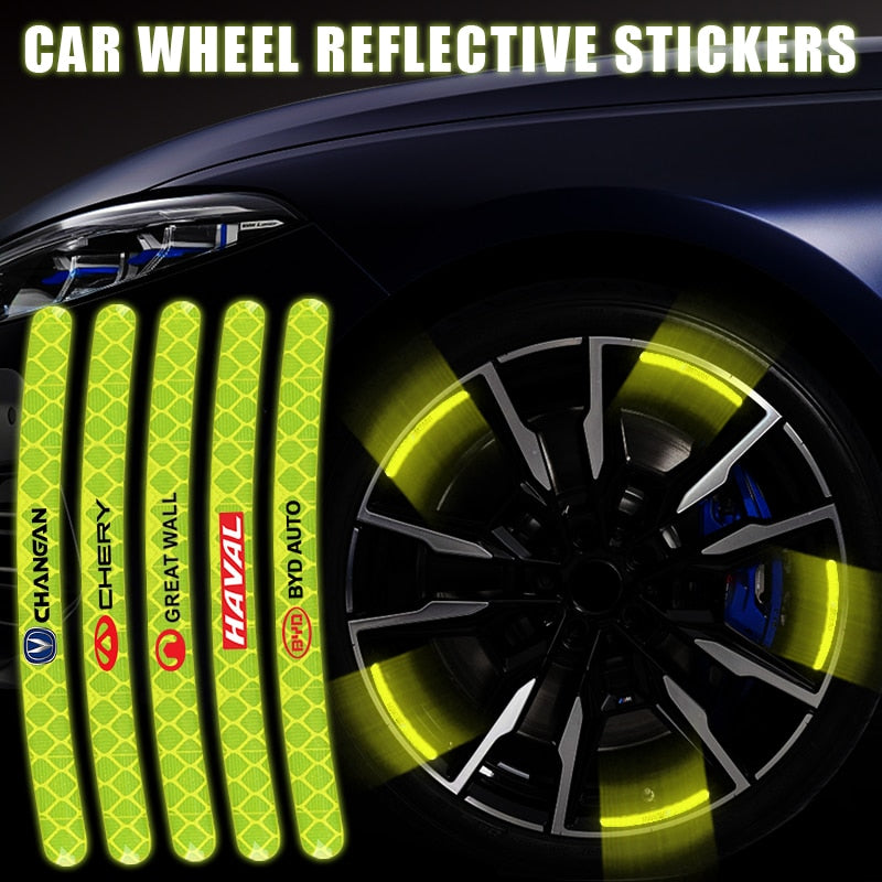 Car Wheel Reflective Luminous Stripe Sticker for Jeep Grand Cherokee Commander Renegade Wrangler Compass Patriot Accessories