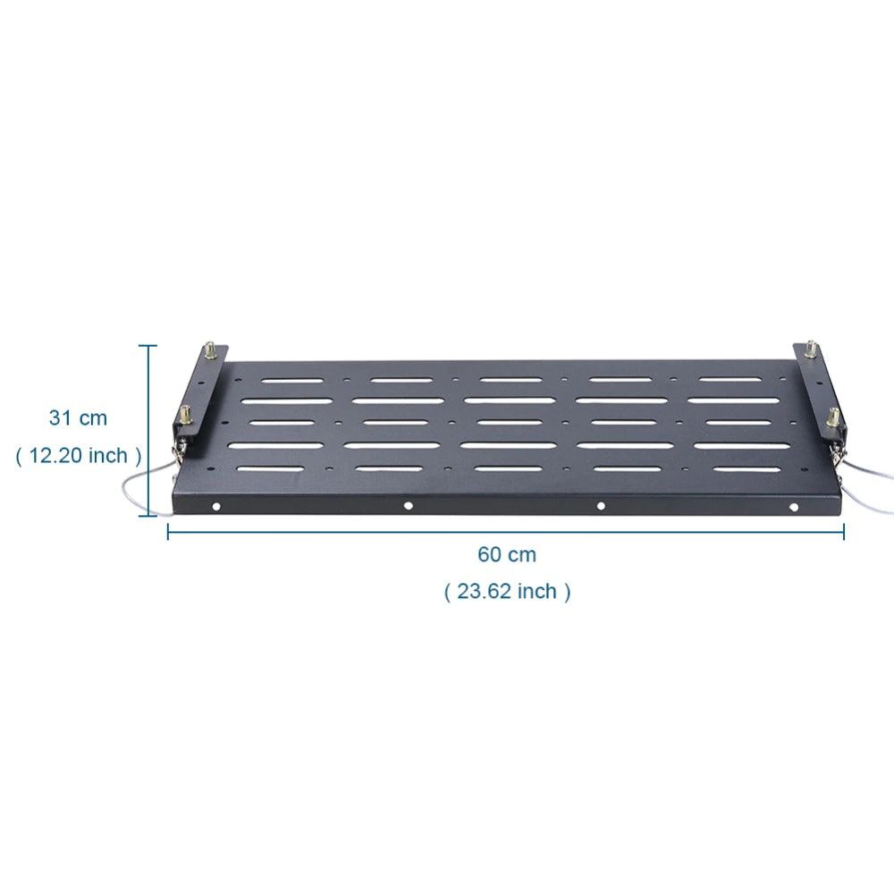 Alloy Matte Black Rear Trunk Door Mounting Tray Foldable Back Shelf Stand Fit for Jeep Wrangler JK 2007-2017