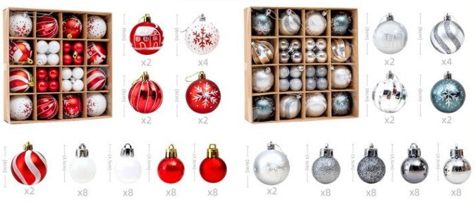 Christmas ball pendant 42 scene arrangement pendant ornaments Christmas tree pendant holiday decoration Christmas decorations