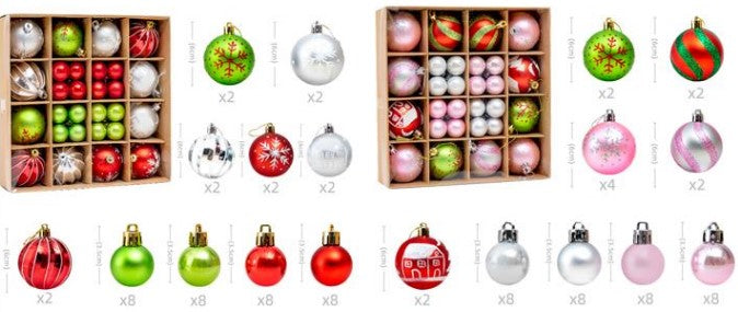 Christmas ball pendant 42 scene arrangement pendant ornaments Christmas tree pendant holiday decoration Christmas decorations