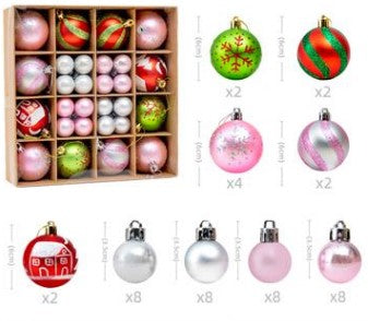 Christmas ball pendant 42 scene arrangement pendant ornaments Christmas tree pendant holiday decoration Christmas decorations