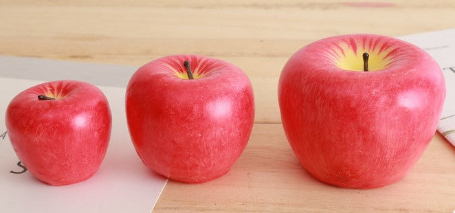 Simulation red apple candles Christmas creative gifts Apple painted decoration small gifts