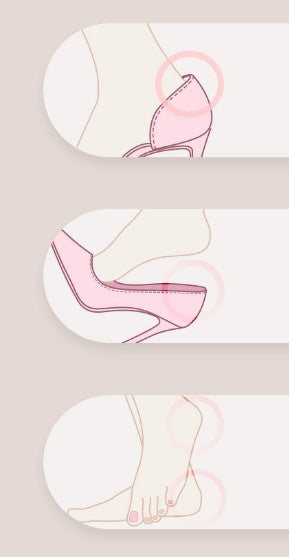 3 pairs of heel stickers to prevent the heel from falling off the half-yard pad female high-heeled insole reduction shoe one size adjustment artifact