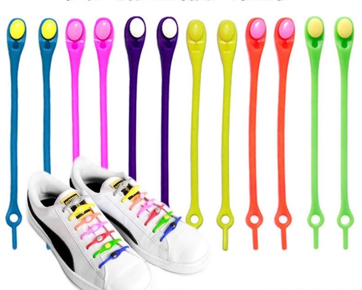 "Lazy" no-tie elastic shoelaces no-tie silicone elastic elastic shoelaces