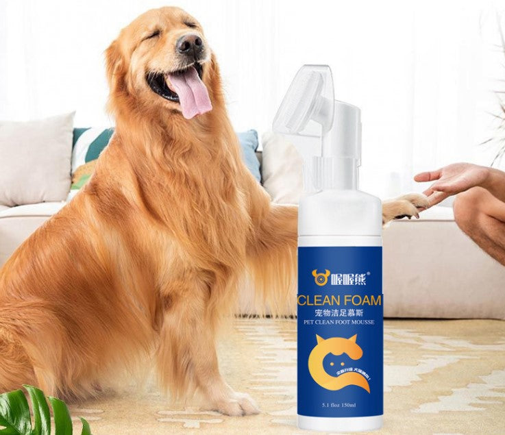 Pet cat dog foot wash artifact clean foot foam wash paws wipe feet sterilization clean deodorant foot care