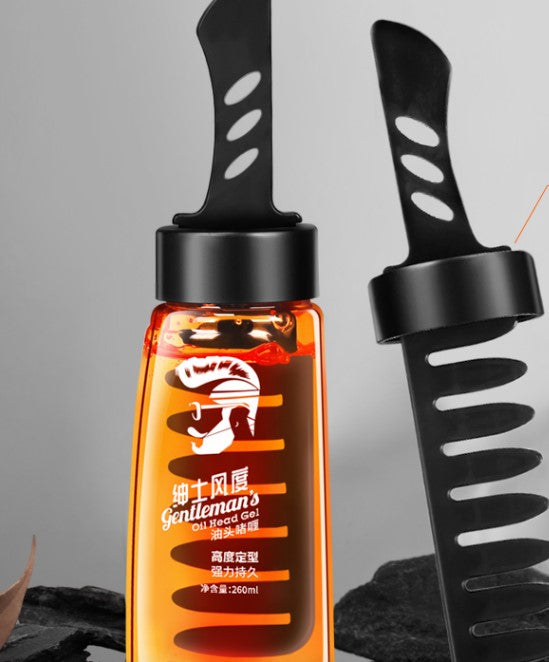 Men's strong hair gel comb all-in-one styling moisturizing styling gel oil hair comb with gel