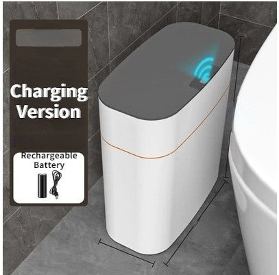 Automatic Intelligent Smart Trash Can Sensor Kitchen Trash Bin with Lid Household Bedroom Bathroom Narrow Gap Waste Garbage Bin