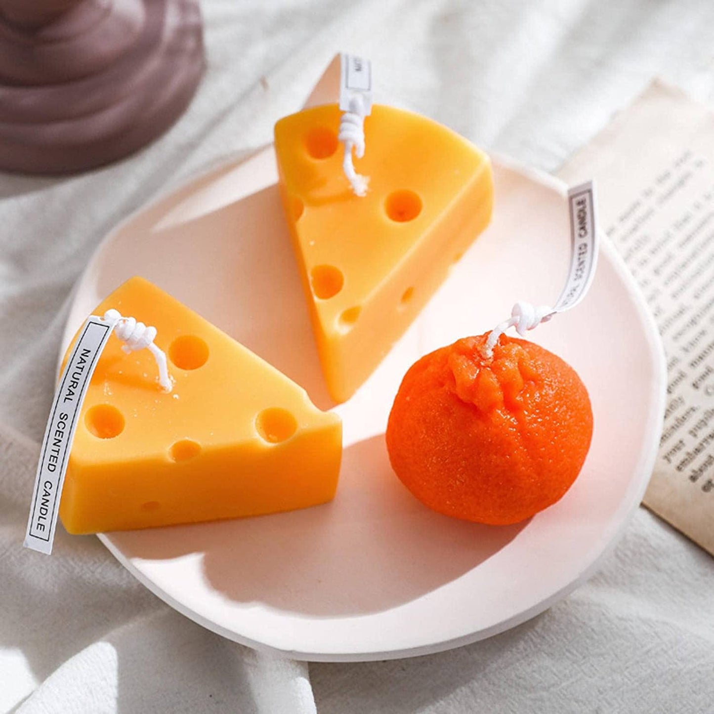 Creative Fruit And Cheese Shape Scented Candle Restaurant Bedroom Home Candle Decoration