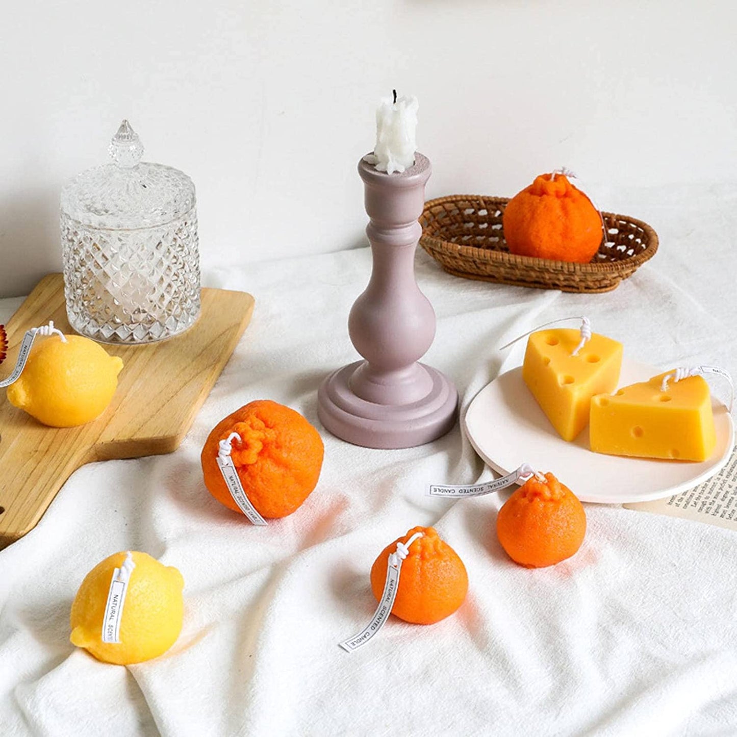 Creative Fruit And Cheese Shape Scented Candle Restaurant Bedroom Home Candle Decoration