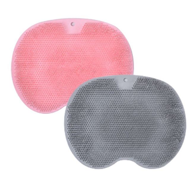 Back Foot Wash Brush with Suckers Massage Pad Foot Back Massage Mat Scrubber Back Bath Brush Anti-Slip Clean Dead Skin Bathroom