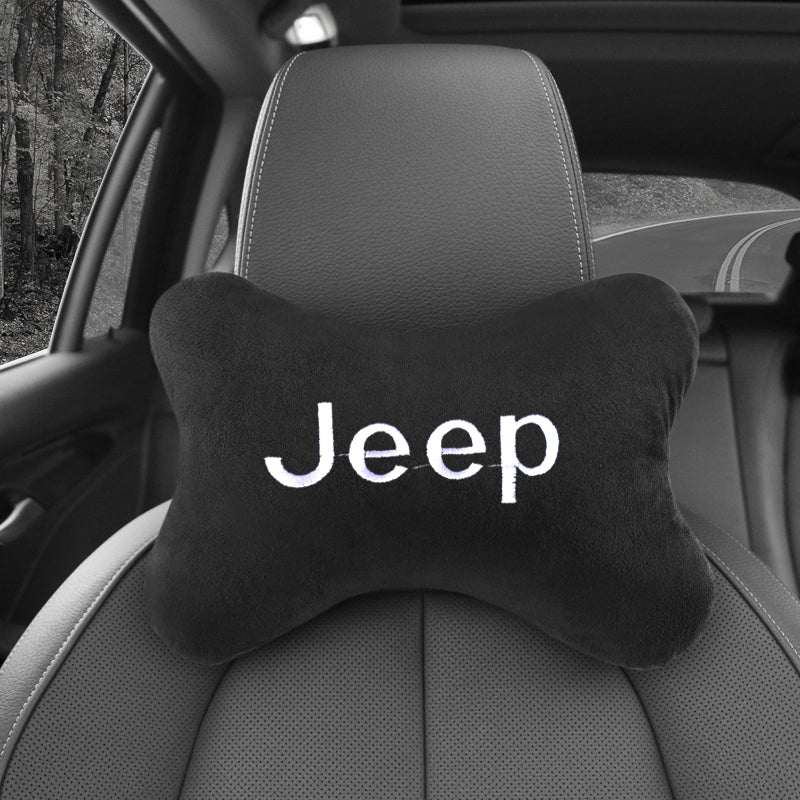 jeep Wrangler car headrest neck pillow seat belt cover set