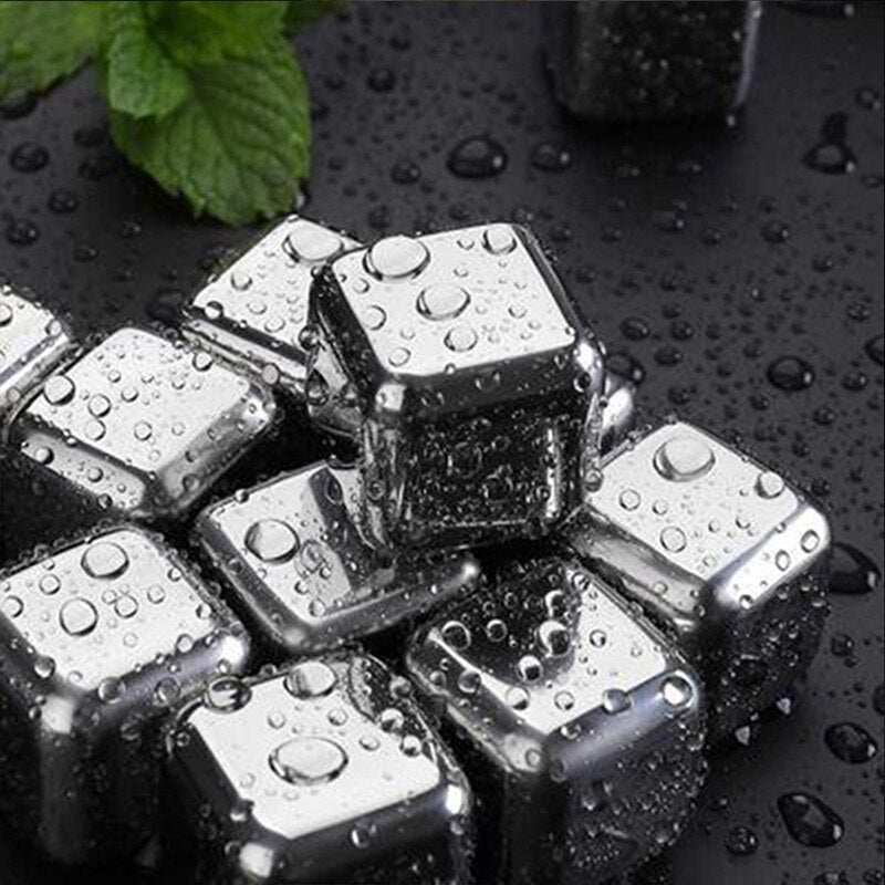 Reusable Ice Cubes Stainless Steel Rust-proof Ice Tartar Ice Grains Whiskey Chilling Stones Quick Cooling Tool for Beer Red Wine