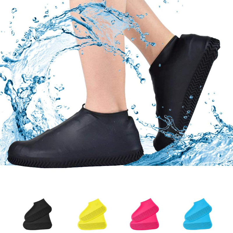 Vintage Rubber Boots Reusable Latex Waterproof Rain Boot Covers Non-Slip Silicone Shoe Covers Boot Covers Adult and Kids Unisex Shoes