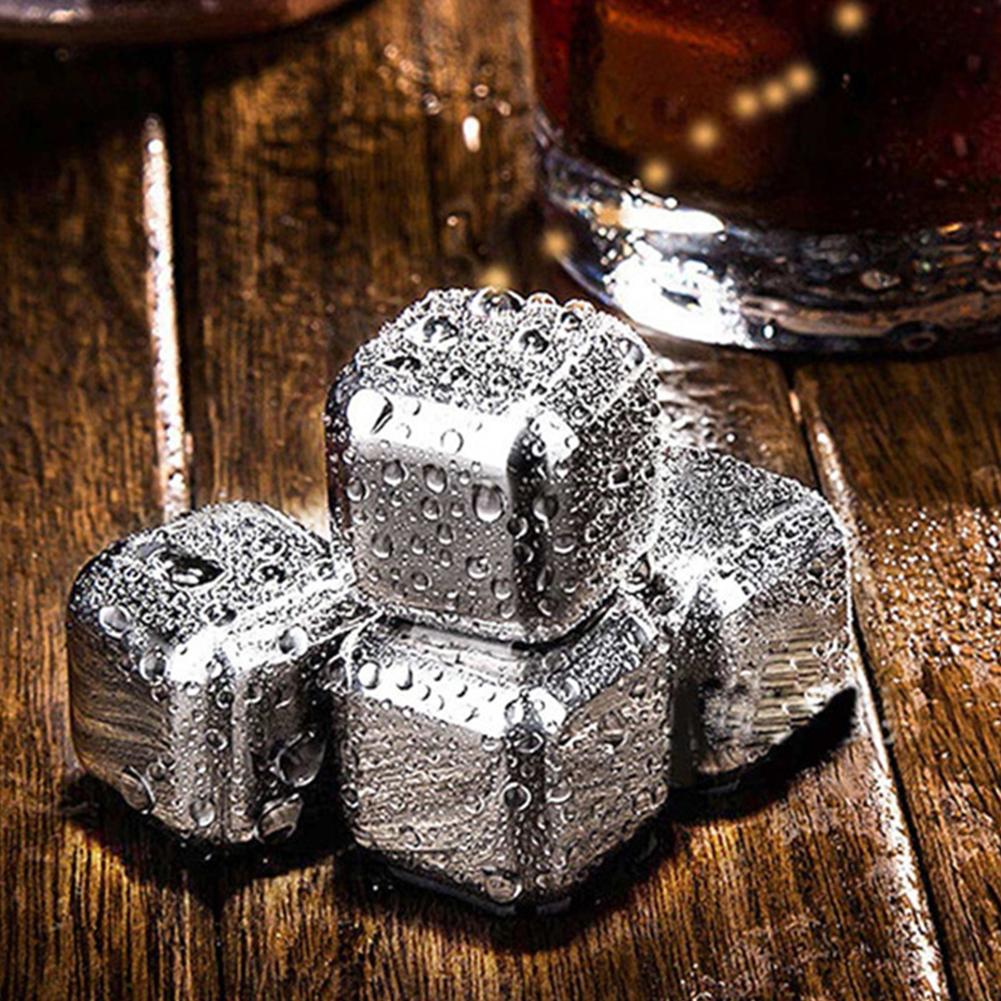 Reusable Ice Cubes Stainless Steel Rust-proof Ice Tartar Ice Grains Whiskey Chilling Stones Quick Cooling Tool for Beer Red Wine