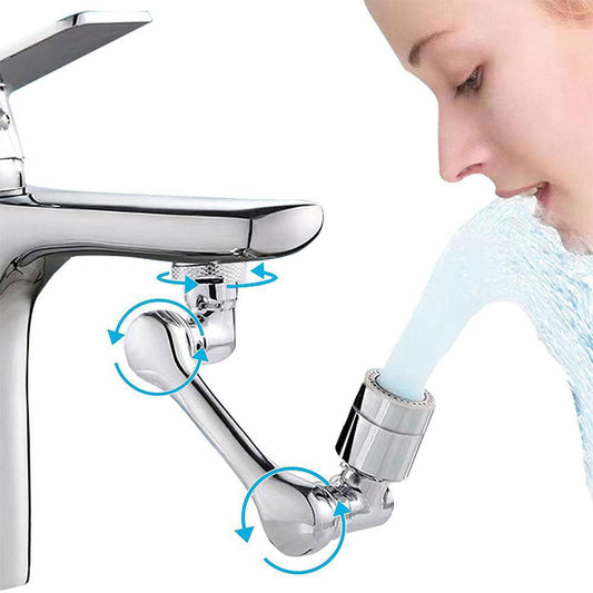 Universal 1080° Rotatable Faucet Aerator Extender Plastic Splash Filter Faucets Bubbler Nozzle Robotic Arm for Kitchen Bathroom