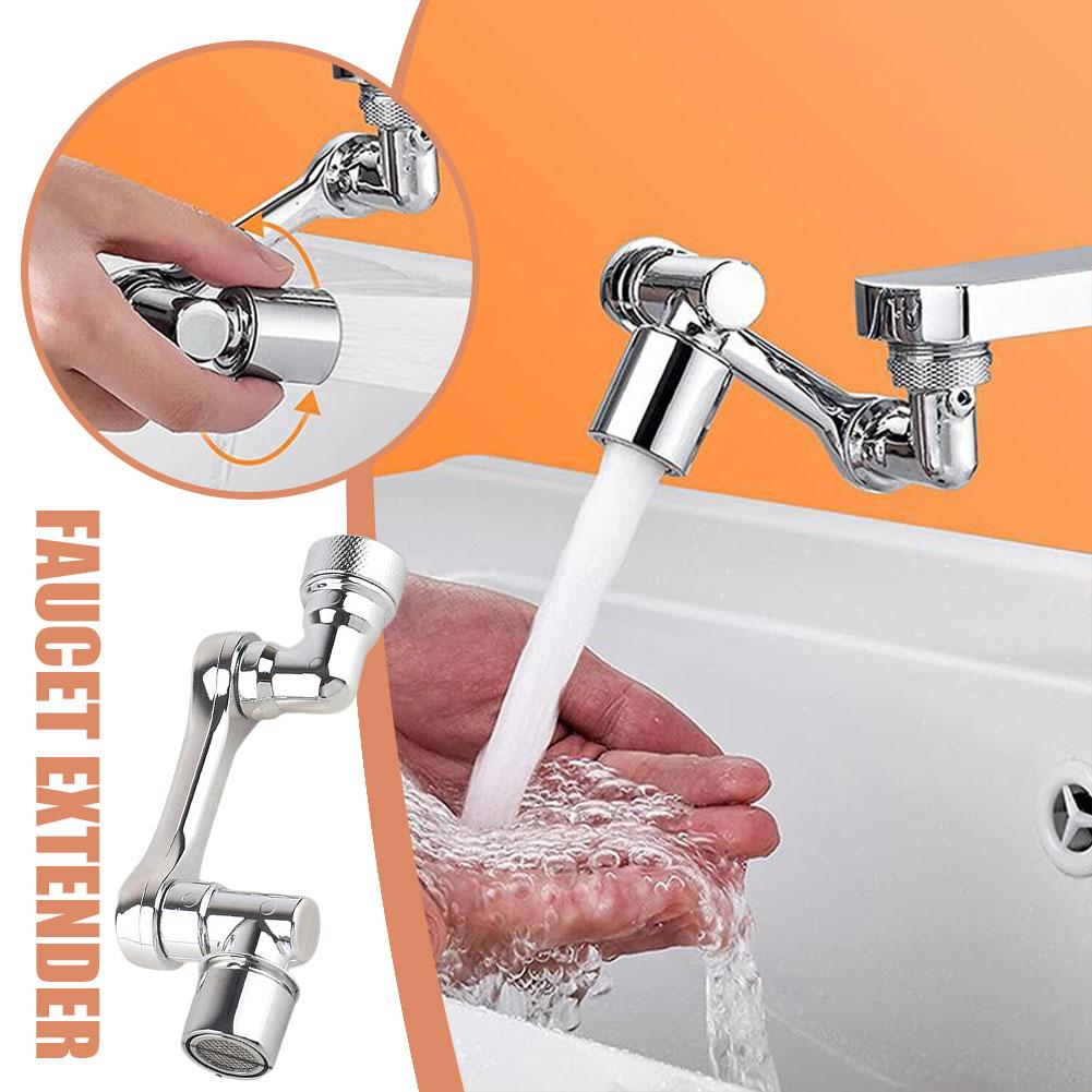 Universal 1080° Rotatable Faucet Aerator Extender Plastic Splash Filter Faucets Bubbler Nozzle Robotic Arm for Kitchen Bathroom